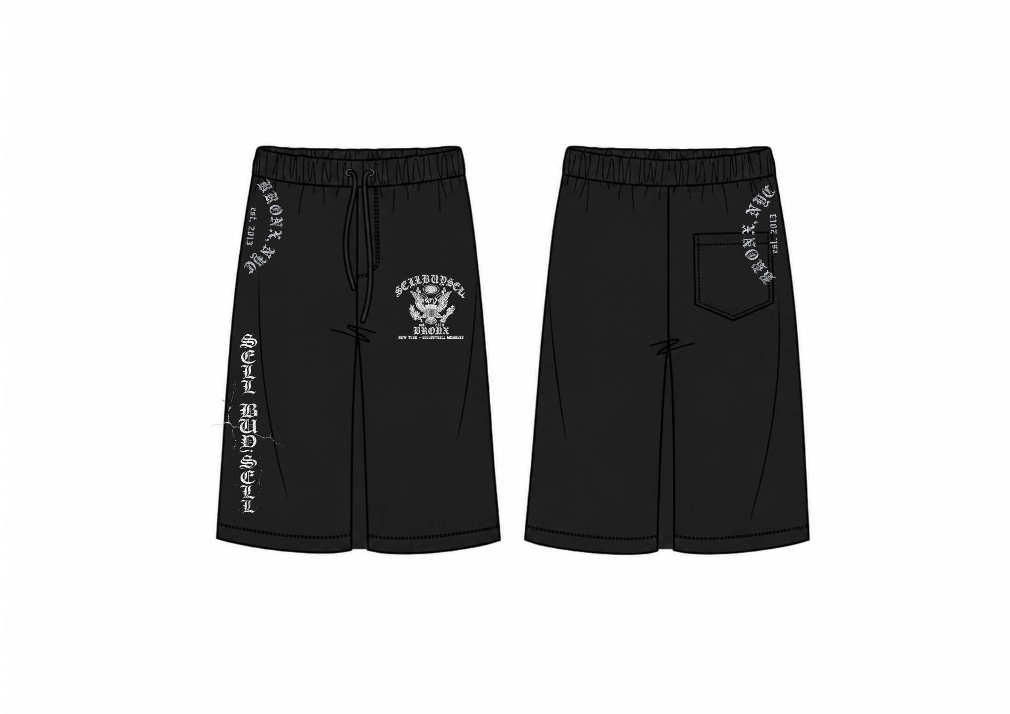 2 SBS 3/4 Shorts " Vida Libre "